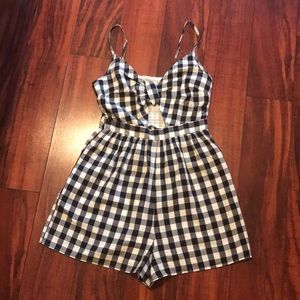 American Eagle Gingham Romper Size XS
